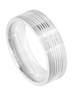 Wedding Ring Diamond CUT 19: 4 X CENTRE DOME CUTS MATT FINISH