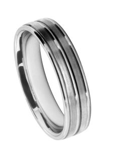 Wedding Ring Diamond CUT 38 TRIPLE DOME CUT MATT FINISH