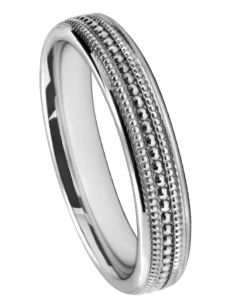 Wedding Ring Diamond CUT 52 VARIANT MILLGRAIN PATTERN POLISH FINISH