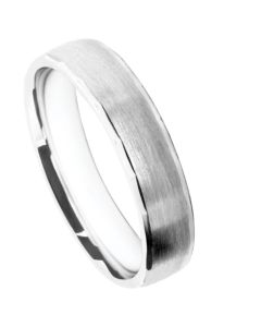 Wedding Ring Diamond Cut 44 Stepped Knotched Edge Matt Finish