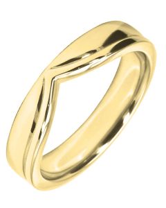 4.25mm Shaped Wedding Ring | W573
