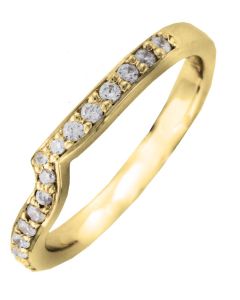2.5mm Shaped Wedding Ring - 0.30ct Diamond | W610